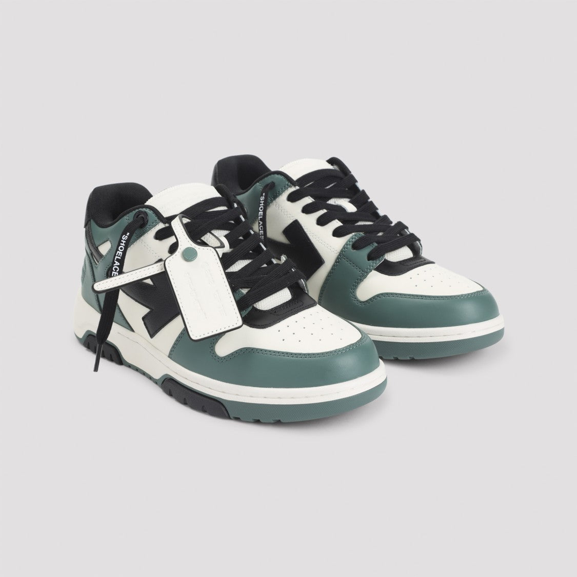 Off-White Low-Top Leather Sneakers With Iconic Branding