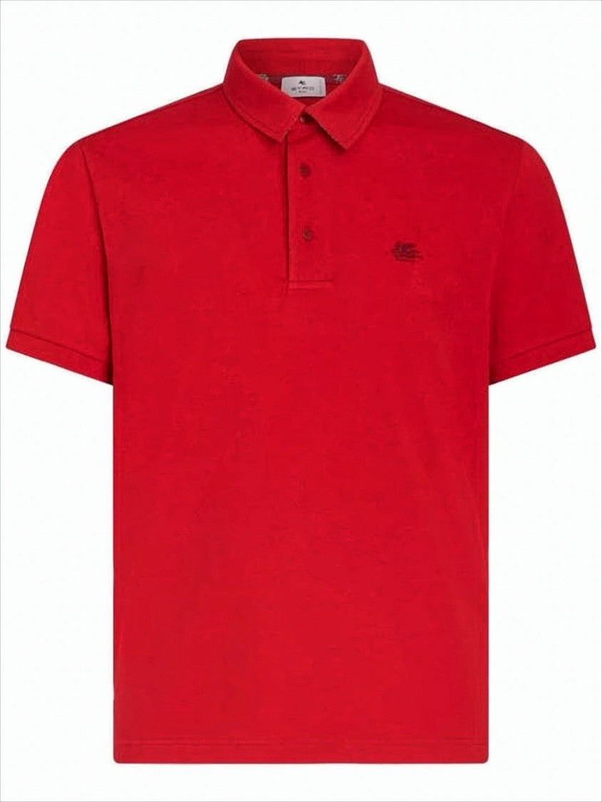 Etro Solid Red Polo Shirt
