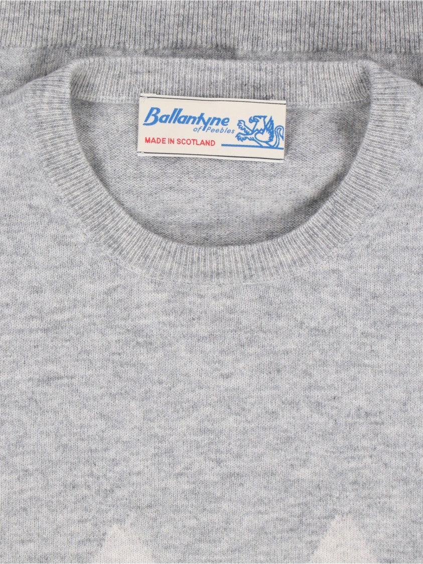 Ballantyne Textured Knit Sweater With Round Neckline