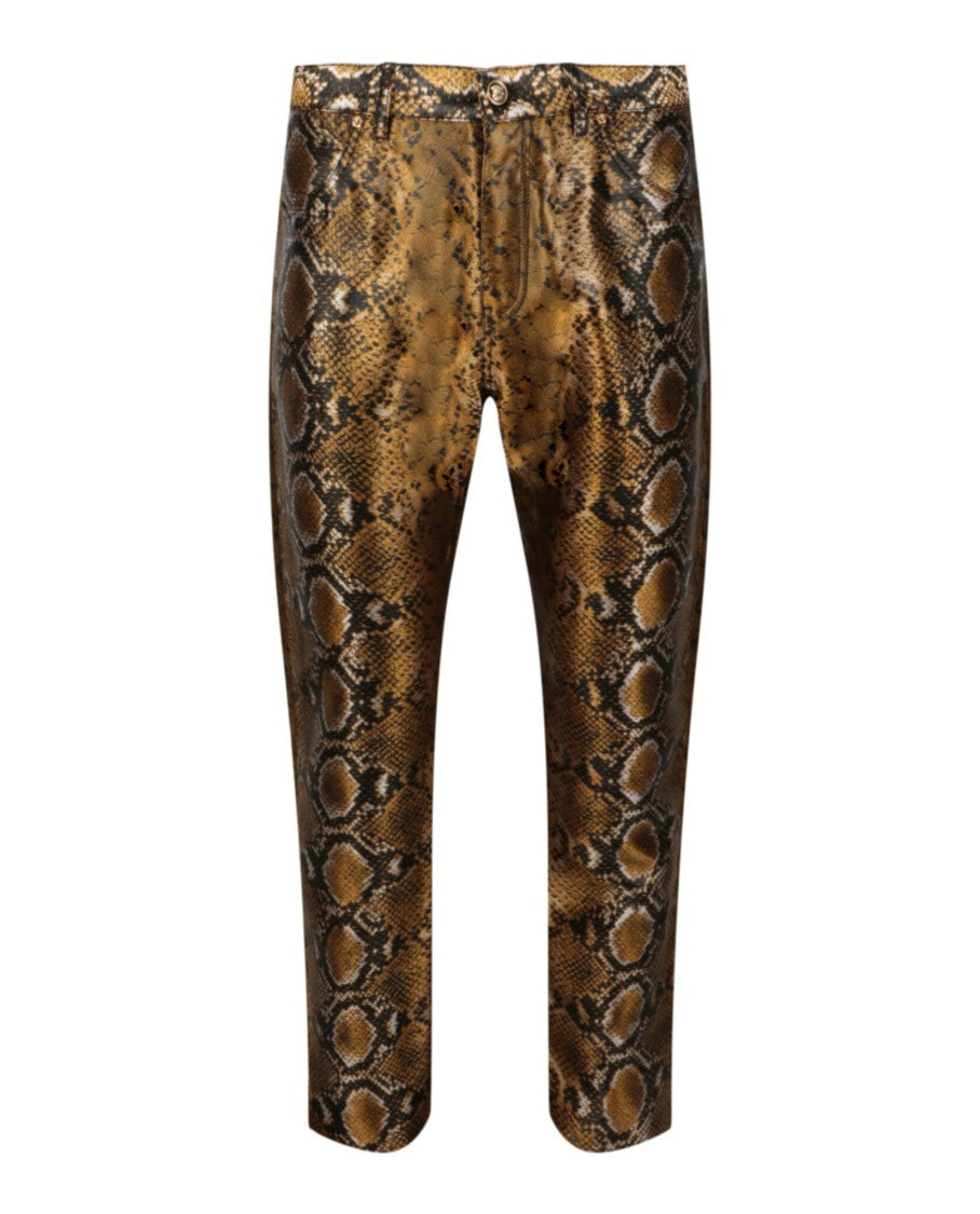 Versace Snakeskin Print Pants
