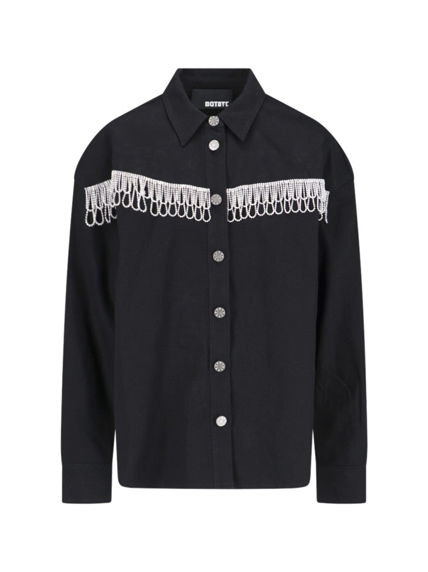 Rotate Birger Christensen Crystal Organic Cotton Shirt Jacket