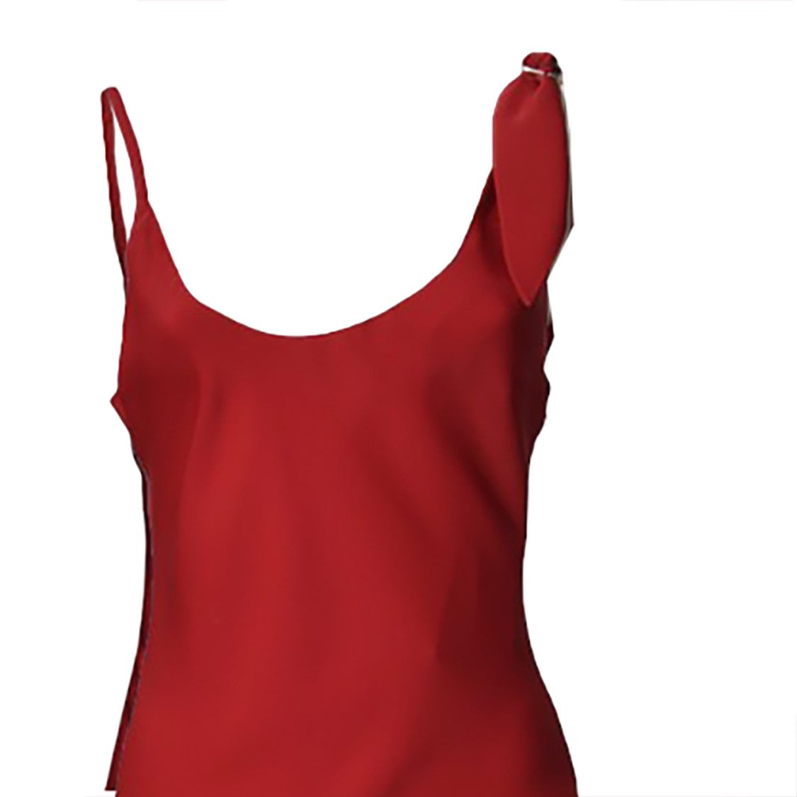 Courrèges Red Crepe Scarf Dress