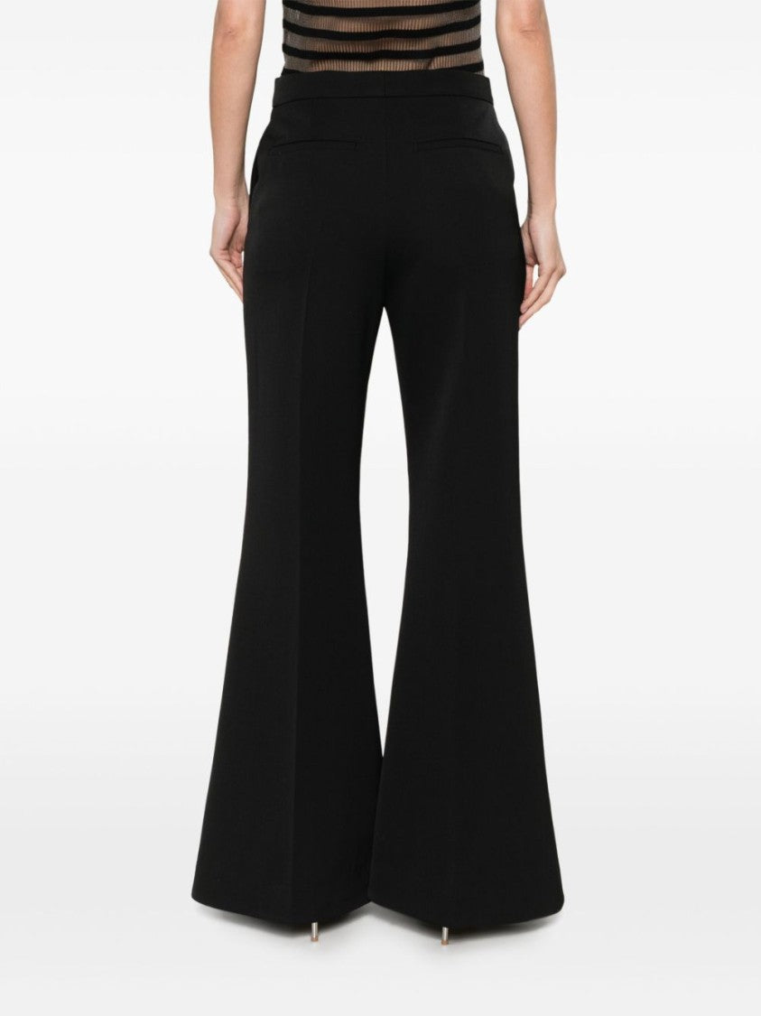 Givenchy Black Flared Trousers With Concealed Fastening