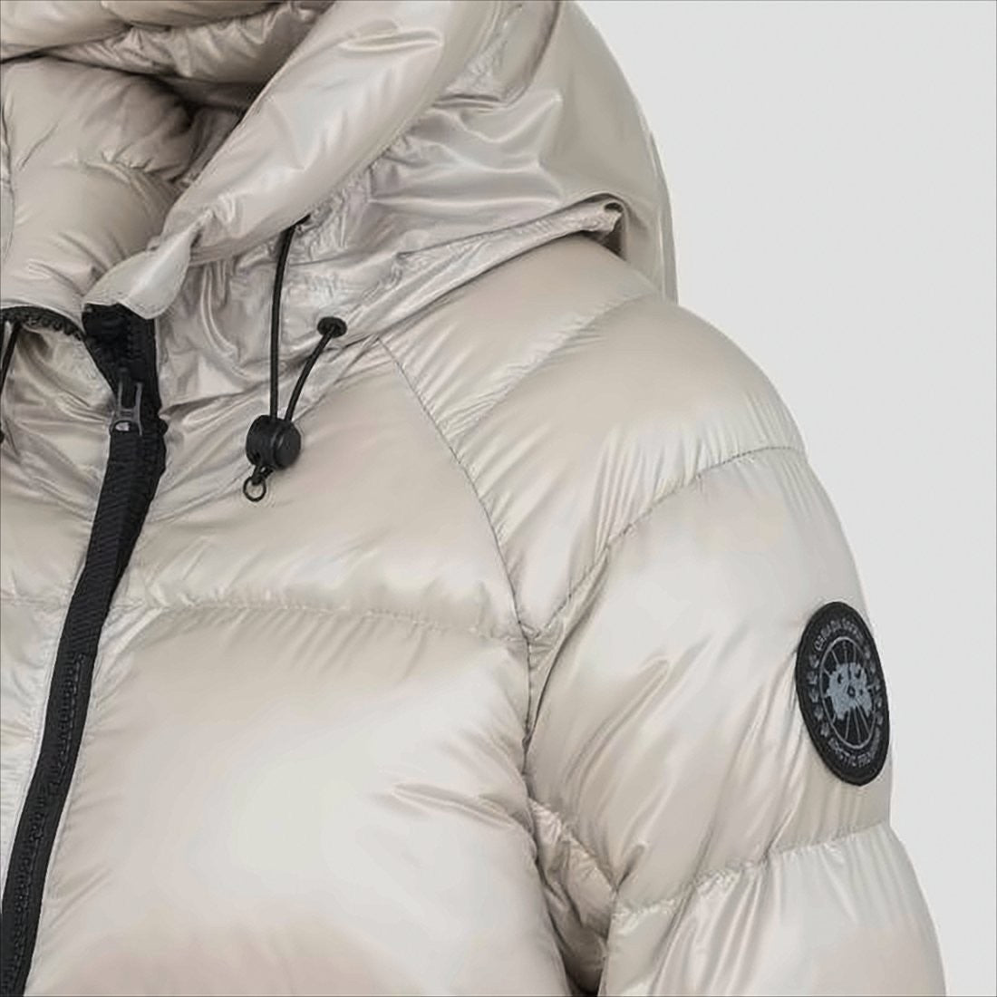 Canada Goose Glossy Quilted Padded Jacket With Adjustable Hood