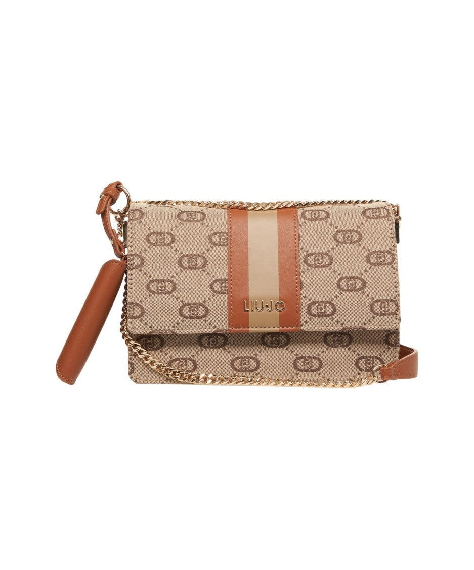 Liu Jo Jacquard Shoulder Bag With Logo Detailing