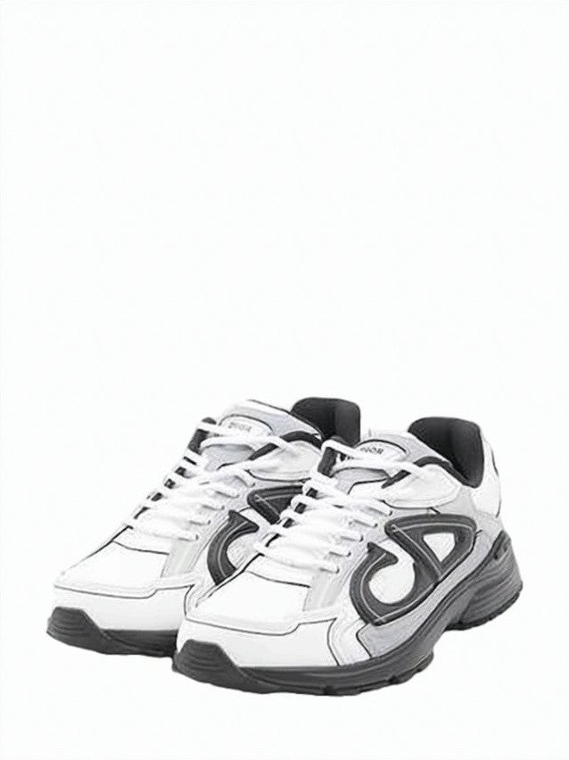 Dior Layered White Sneakers With Dynamic Black Accents