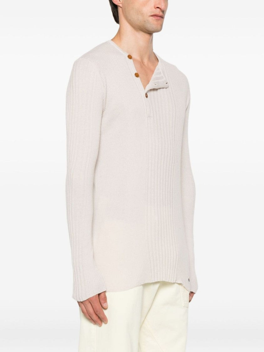 Vivienne Westwood Button Placket Ribbed Sweater With Logo Detail