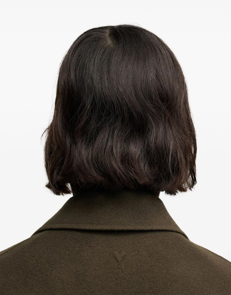 Ami Paris De Coeur Single-Breasted Car Coat