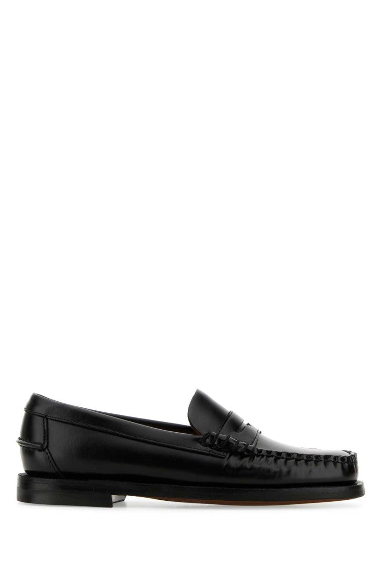 Sebago Black Leather Classic Dan Loafers