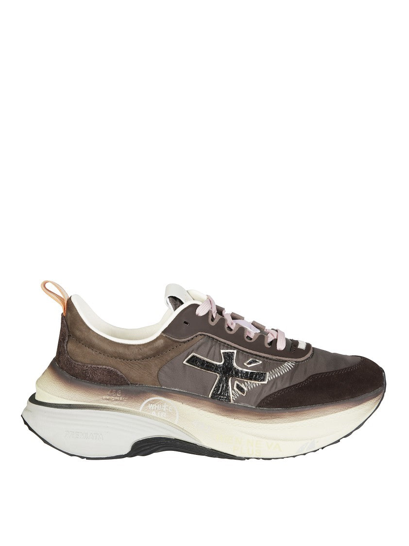 Premiata Low-Profile Sneaker In Dark Brown