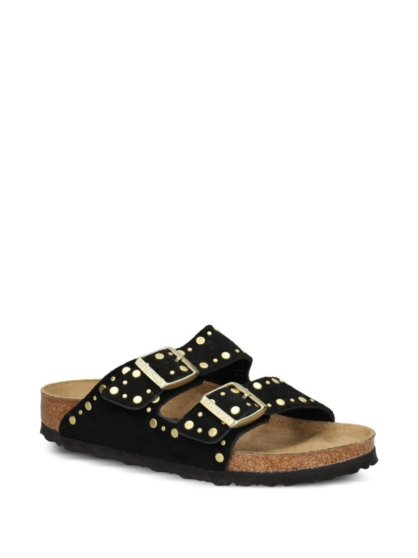 Birkenstock Arizona Sandals In Smooth Black Leather