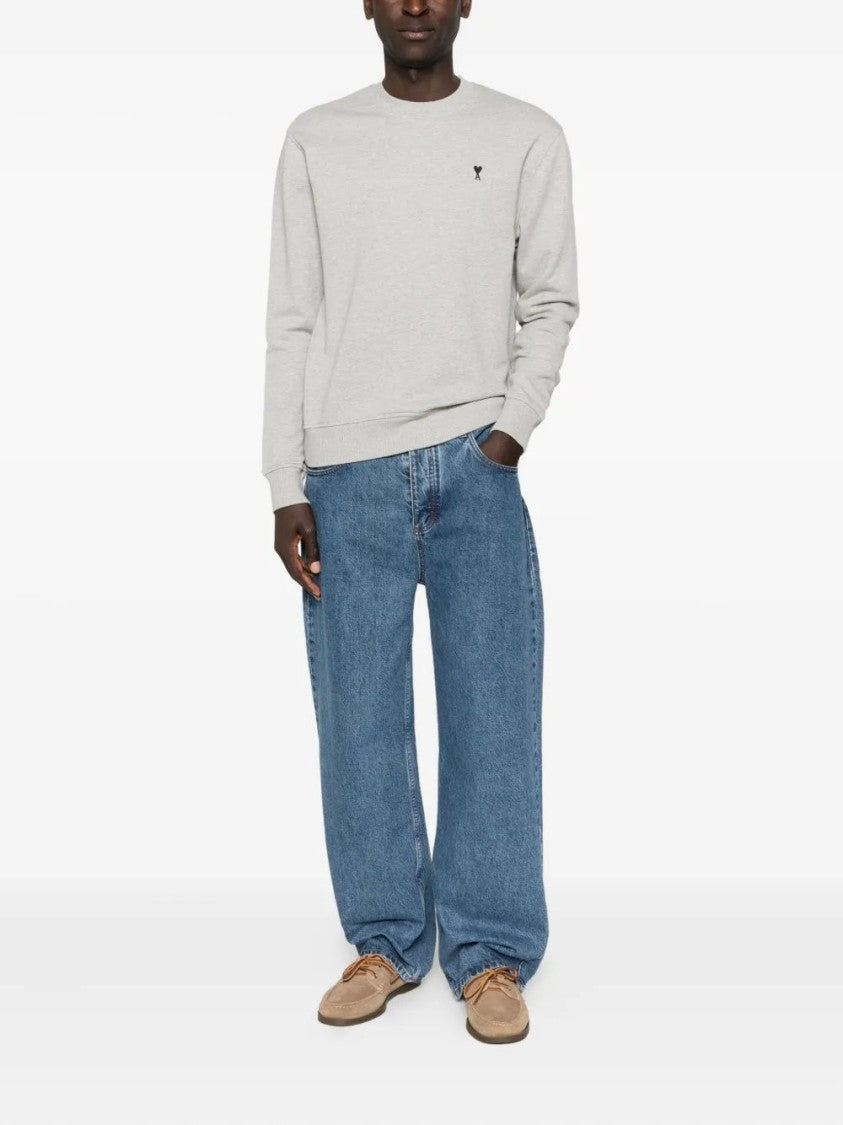 Ami Heart-Logo Crew-Neck Sweatshirt