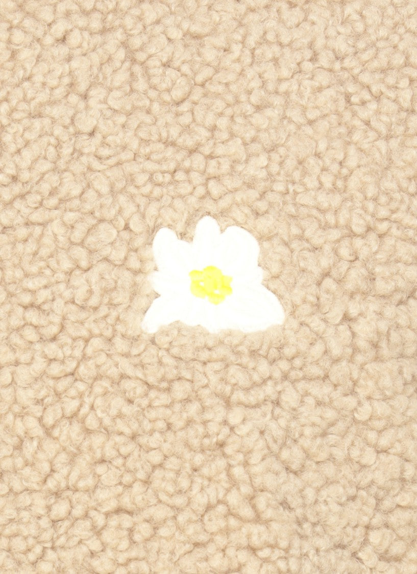 Autry Beige Teddy Jacket With High Neck