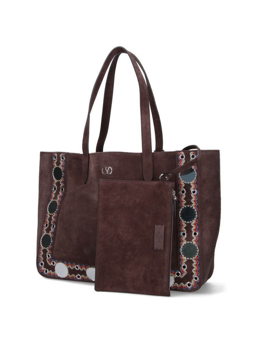 Valentino Garavani Nellcôte Tote Bag With Embroidered Details