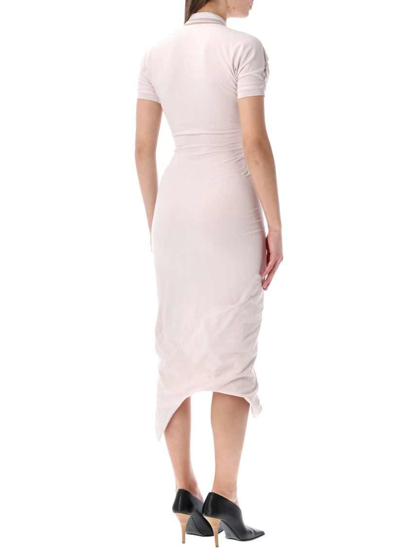 Vivienne Westwood Fitted Midi Dress With Turn-Down Collar And Ruched Detail