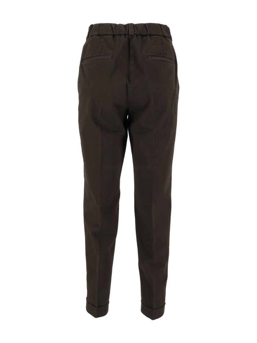 Peserico Tailored Tapered Cuffed Straight-Leg Pants