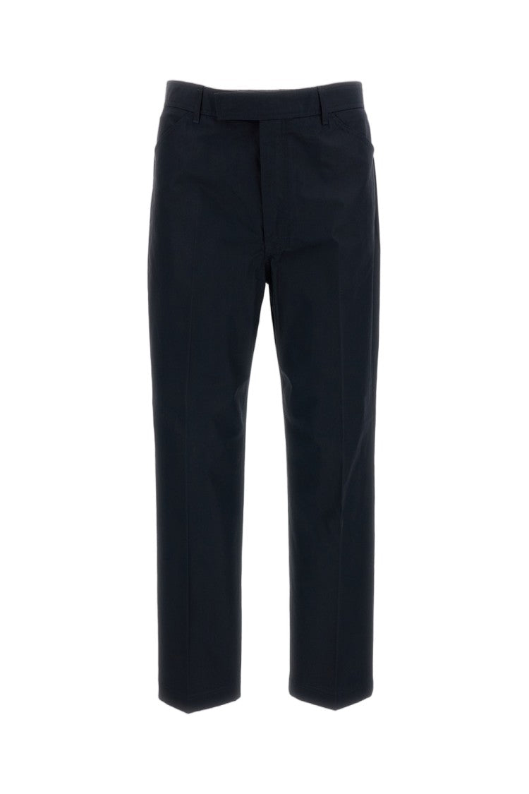 Thom Browne Blue Tailored Tapered-Leg Cotton Gabardine Chino Pants