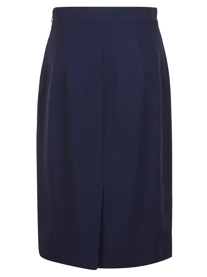 Alberta Ferretti Tailored Midi Skirt With Structured Silhouette