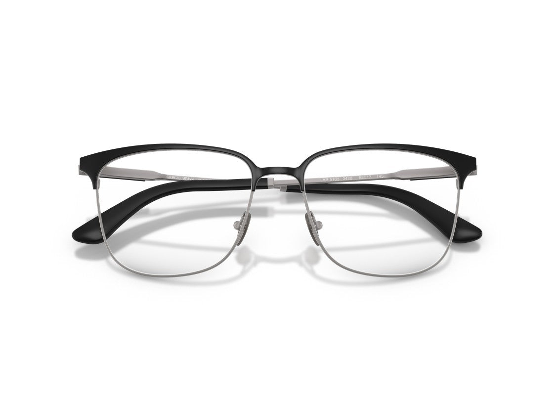 Giorgio Armani Silver 0Ar5163 Semi-Rimless Metal Eyeglasses