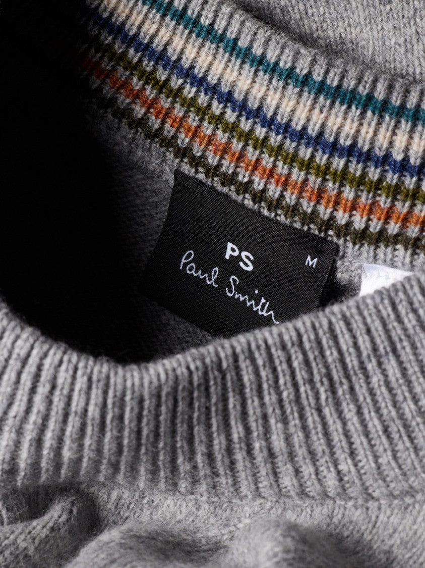 Paul Smith Merino Wool Raglan-Sleeve Sweater With Subtle Heathered Effect