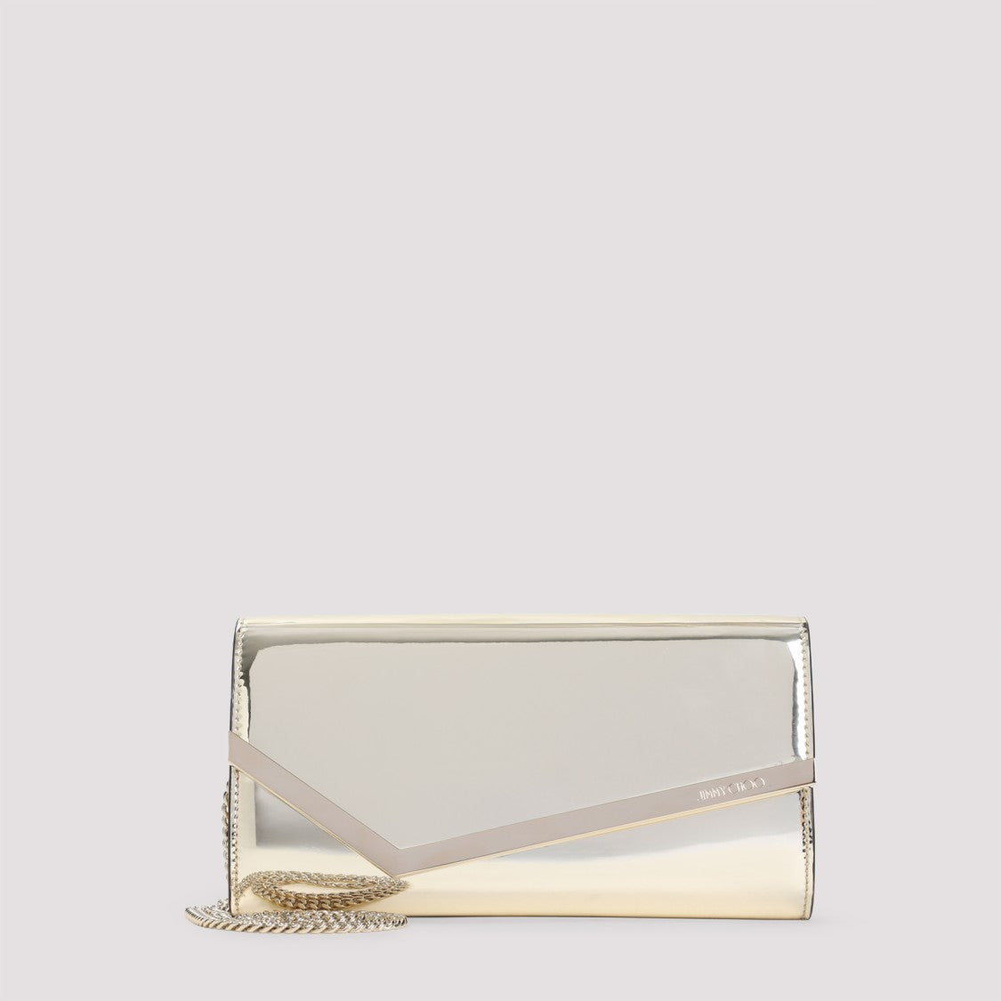 Jimmy Choo Gold Mirror Leather Emmie