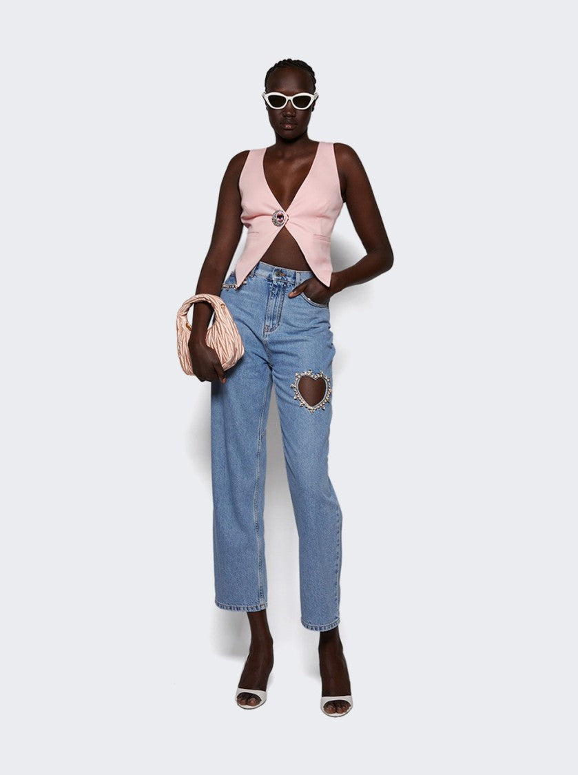 Area Crystal Heart Jean Light Blue