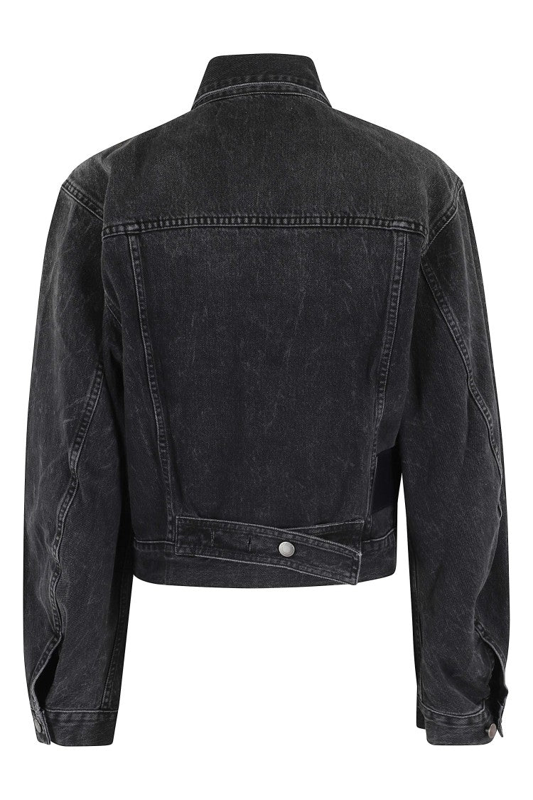 Haikure Vintage Black Simon Authentic Short Cotton Denim Jacket