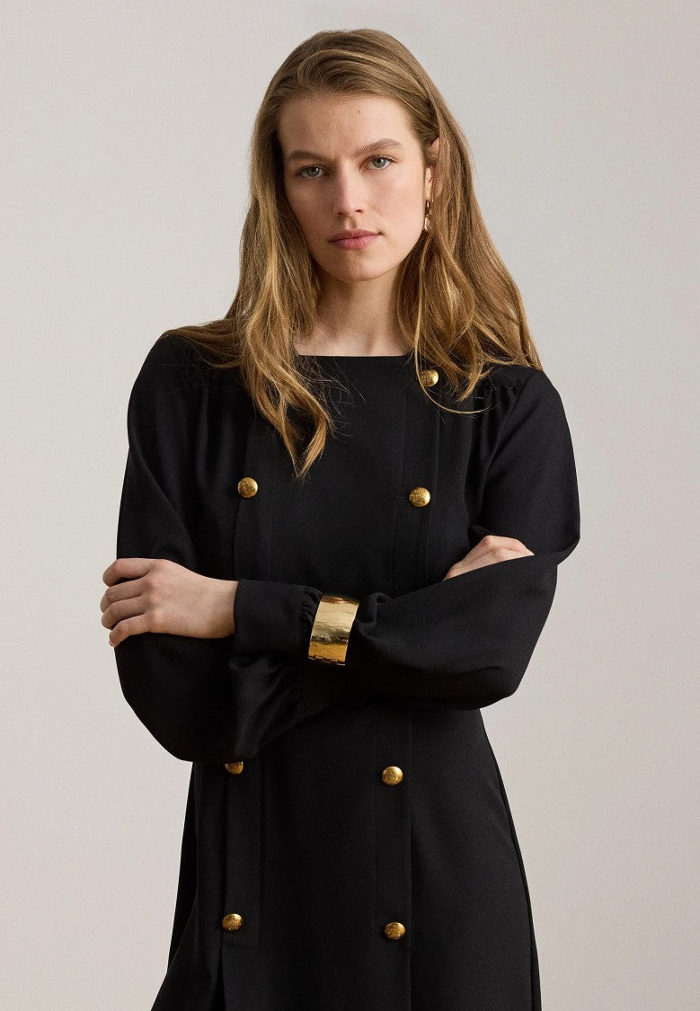 Lauren Ralph Lauren Structured Puffed-Sleeve Mini Dress