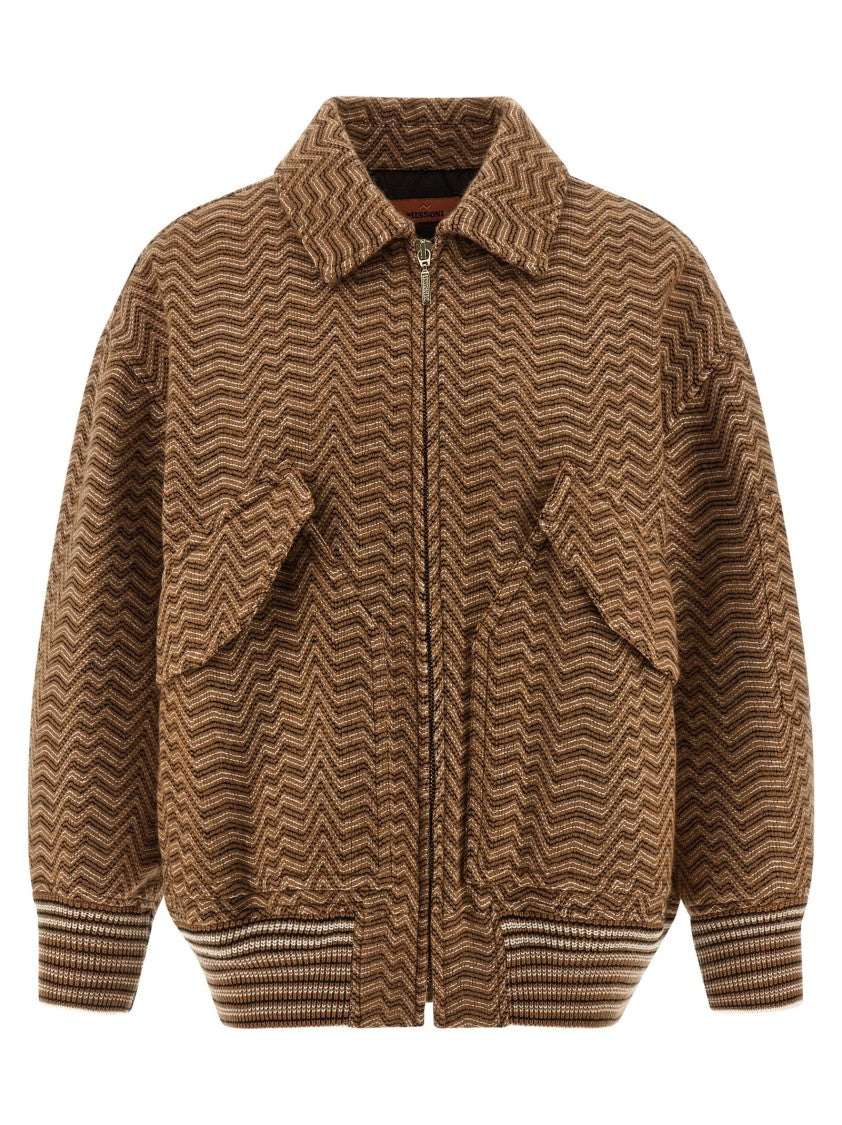 Missoni Chevron Pattern Bomber Jacket
