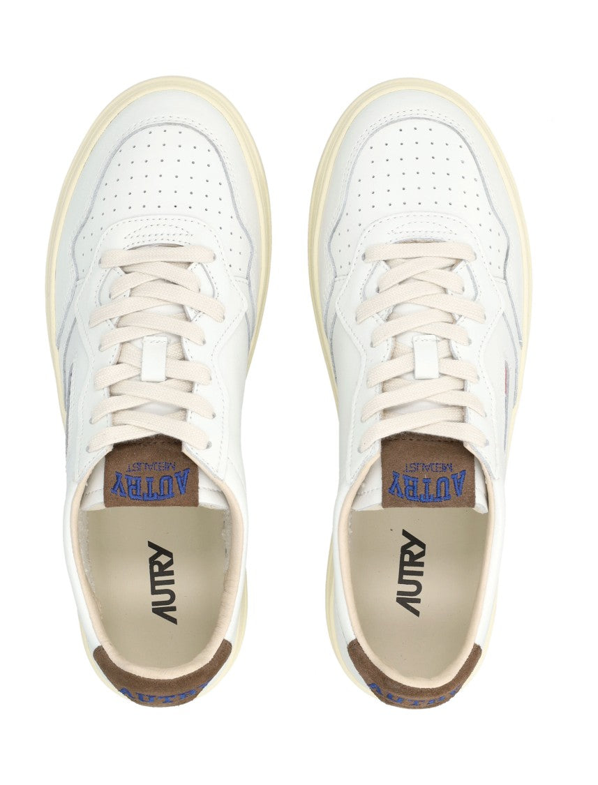 Autry Low-Top Sneakers With Perforated White Leather Upper