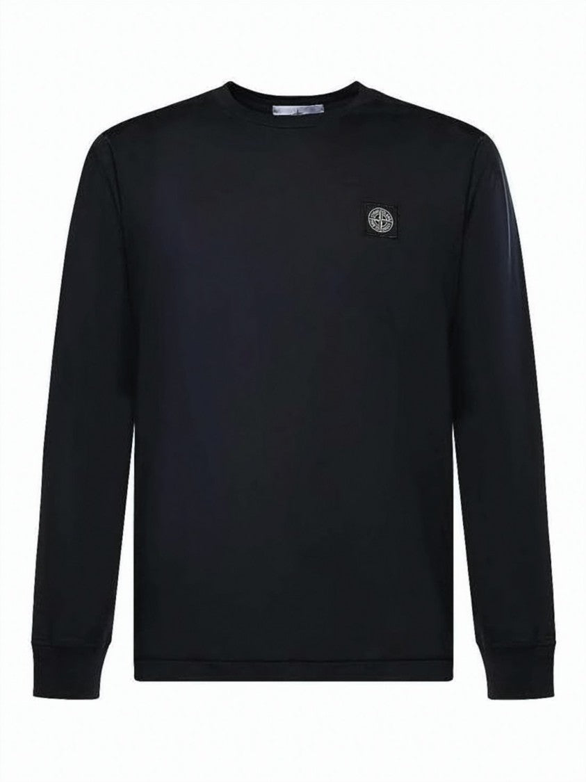 Stone Island Long-Sleeve Crew Neck T-Shirt With Subtle Logo Detail
