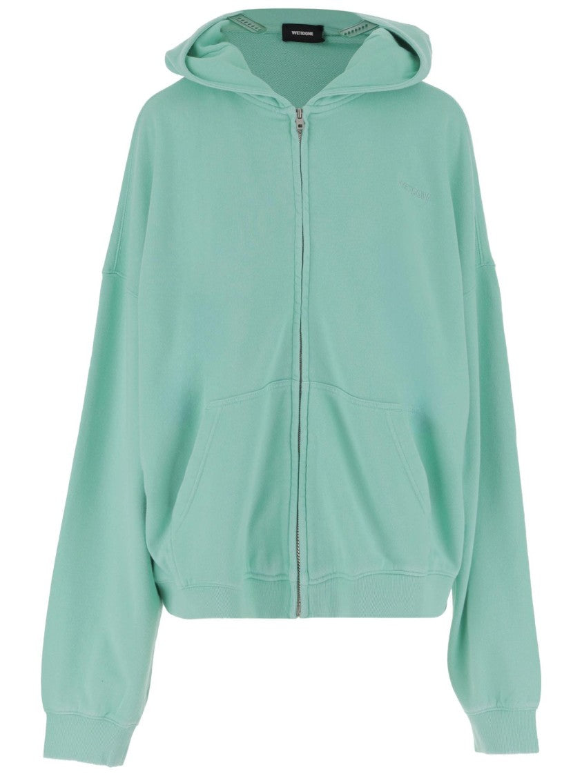 We11 Done Cap-Shaped Hooded Sweatshirt With Embroidered Accents