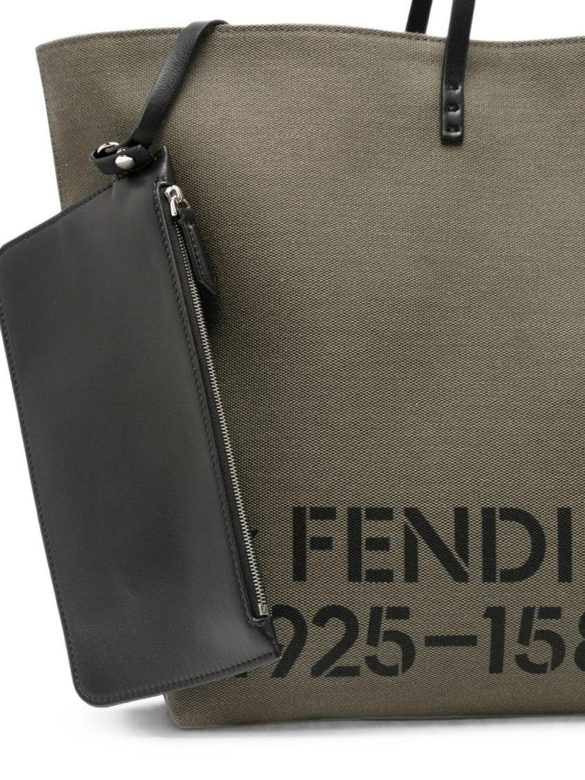 Fendi Water-Repellent Stencil Print Tote Bag With Removable Zip Pouch