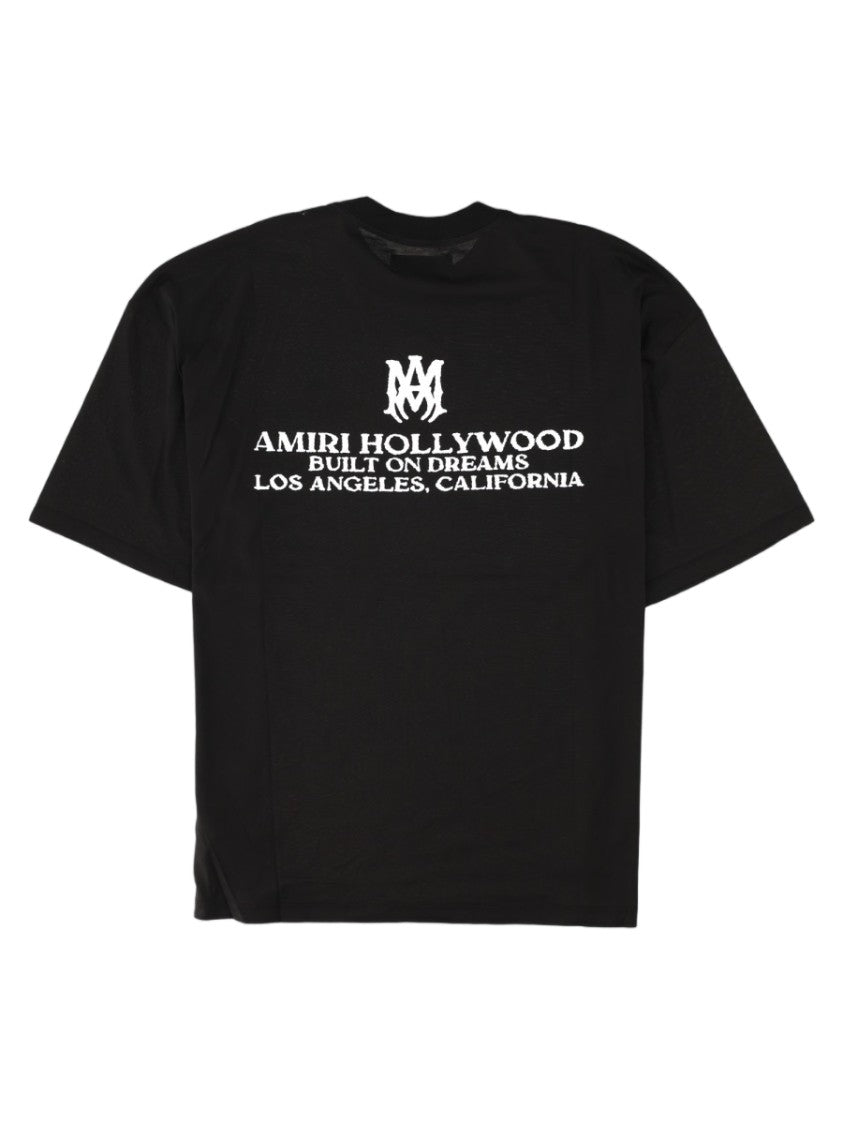 Amiri Black Logo Printed Cotton T-Shirt