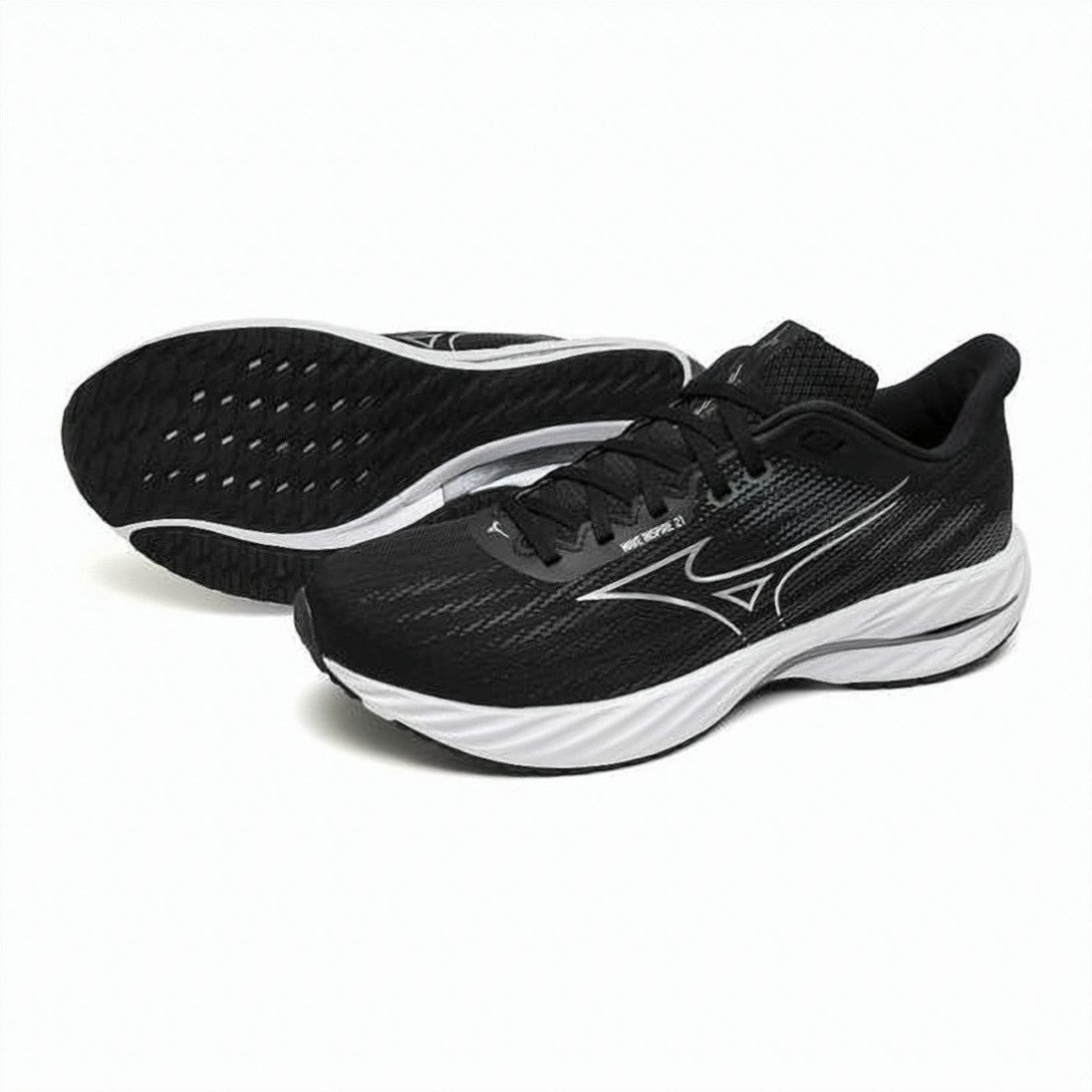 Mizuno Sporty Black Mesh Sneakers With Cushioned Sole