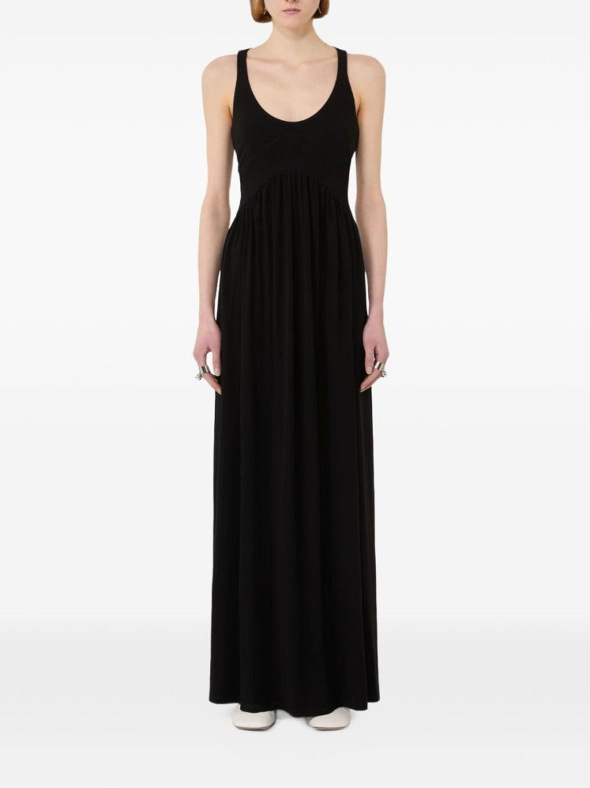 Sportmax Black Sleeveless Cut-Out Back Maxi Dress