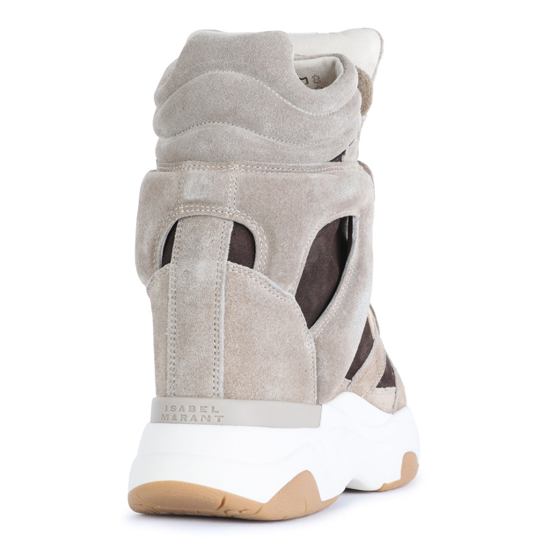 Isabel Marant Layered Velcro High-Top Sneakers