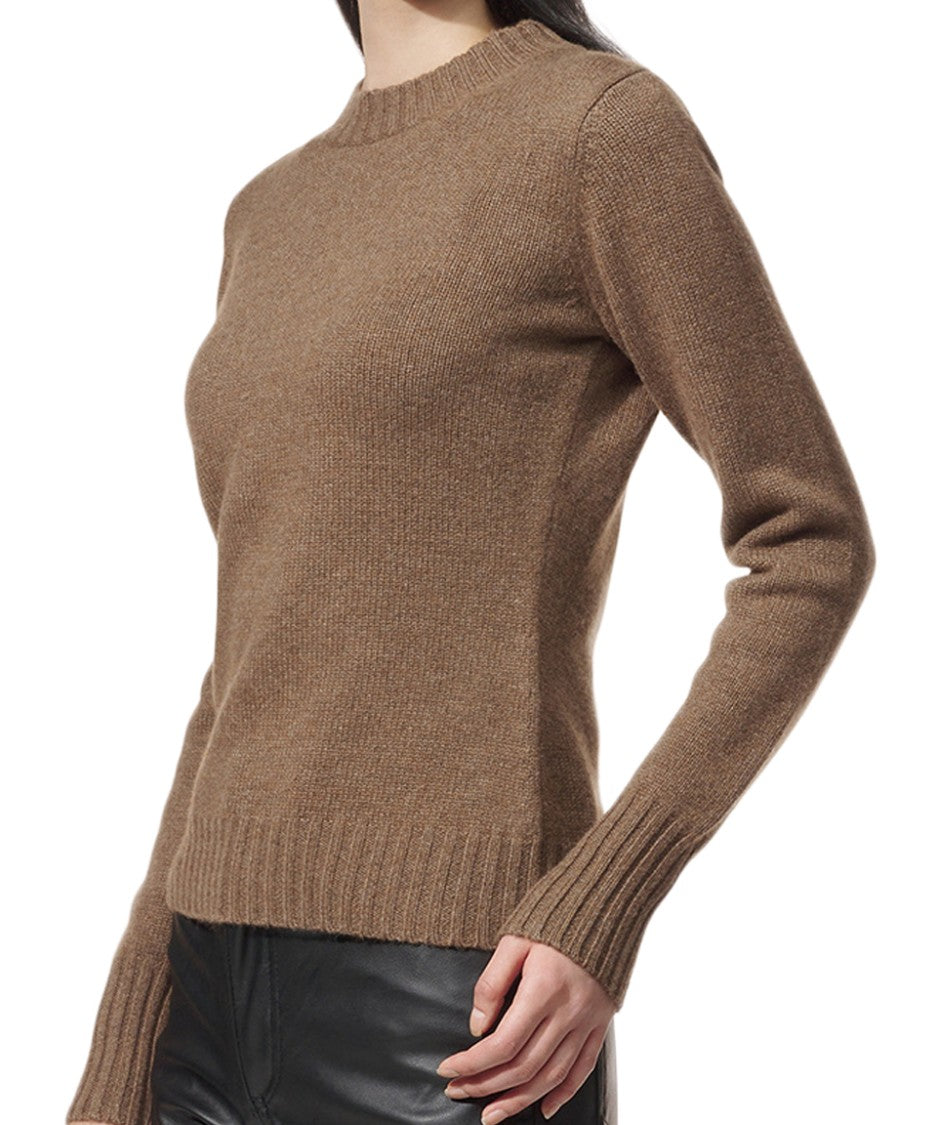 Max Mara Relaxed Cashmere Knit Sweater With Ribbed Trim