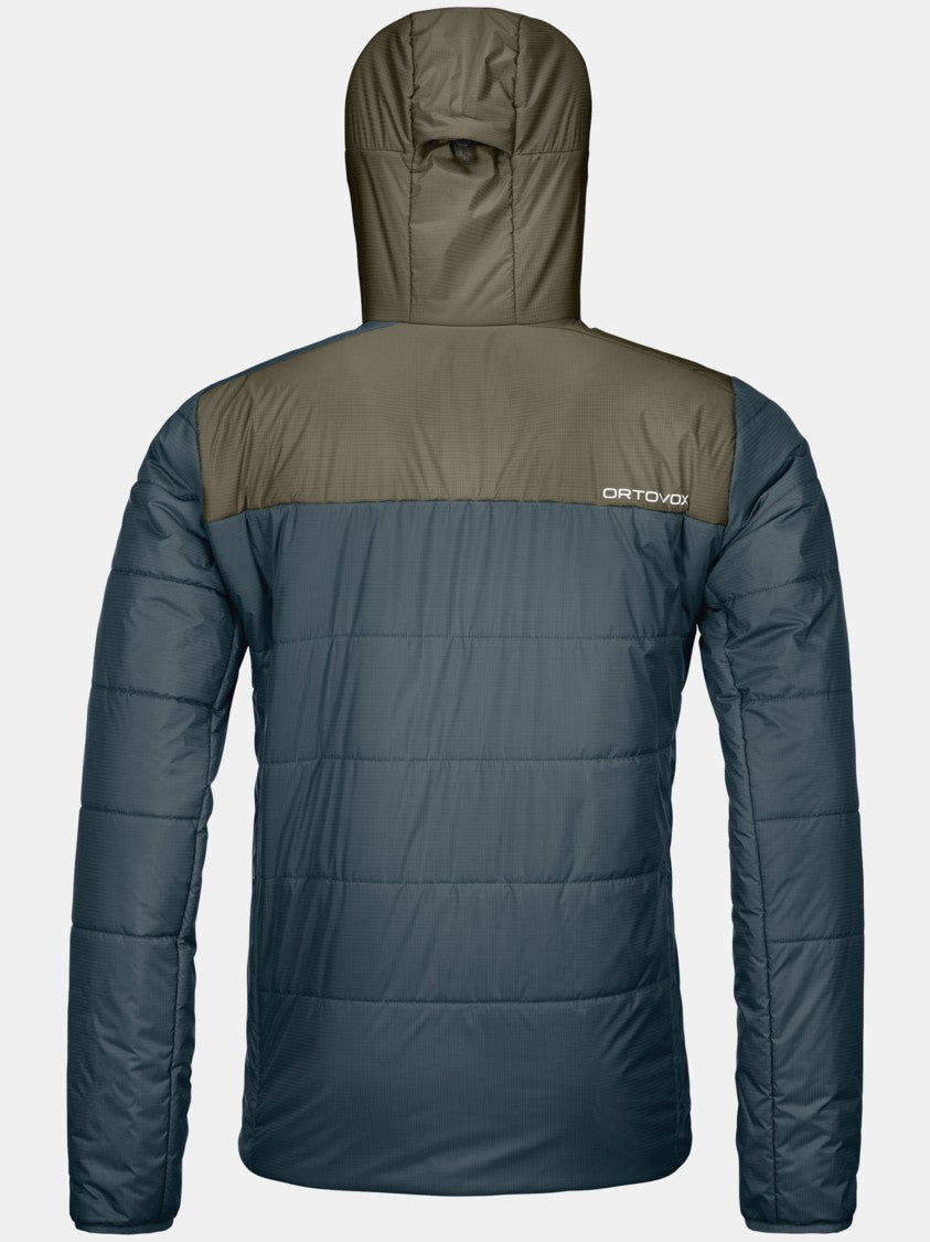 Ortovox Blue Swisswool Zinal Quilted Hooded Ski Jacket