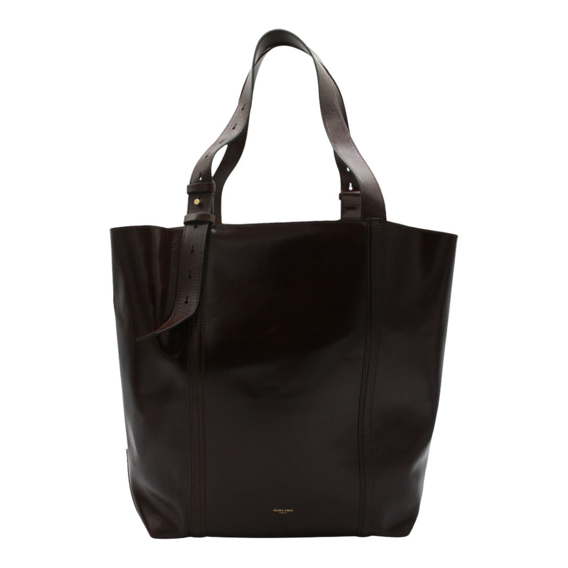 Golden Goose Structured Dark Brown Tote Bag