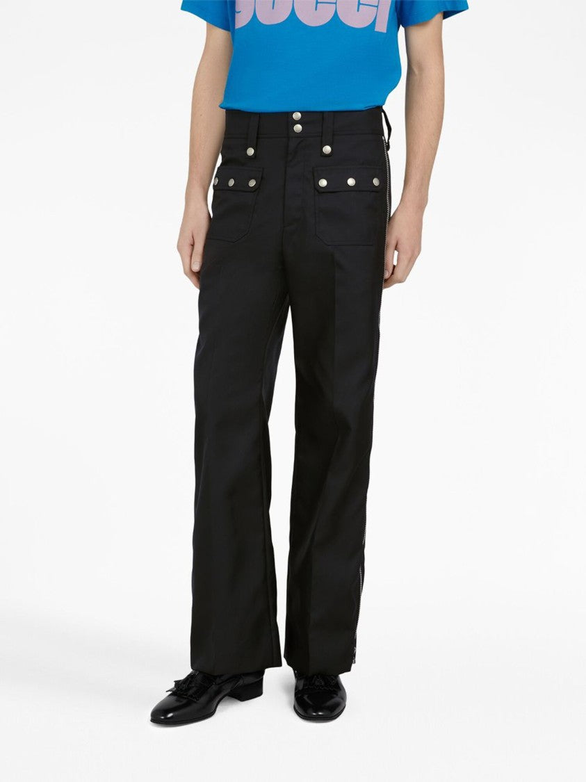 Gucci Black Polyamide Trousers