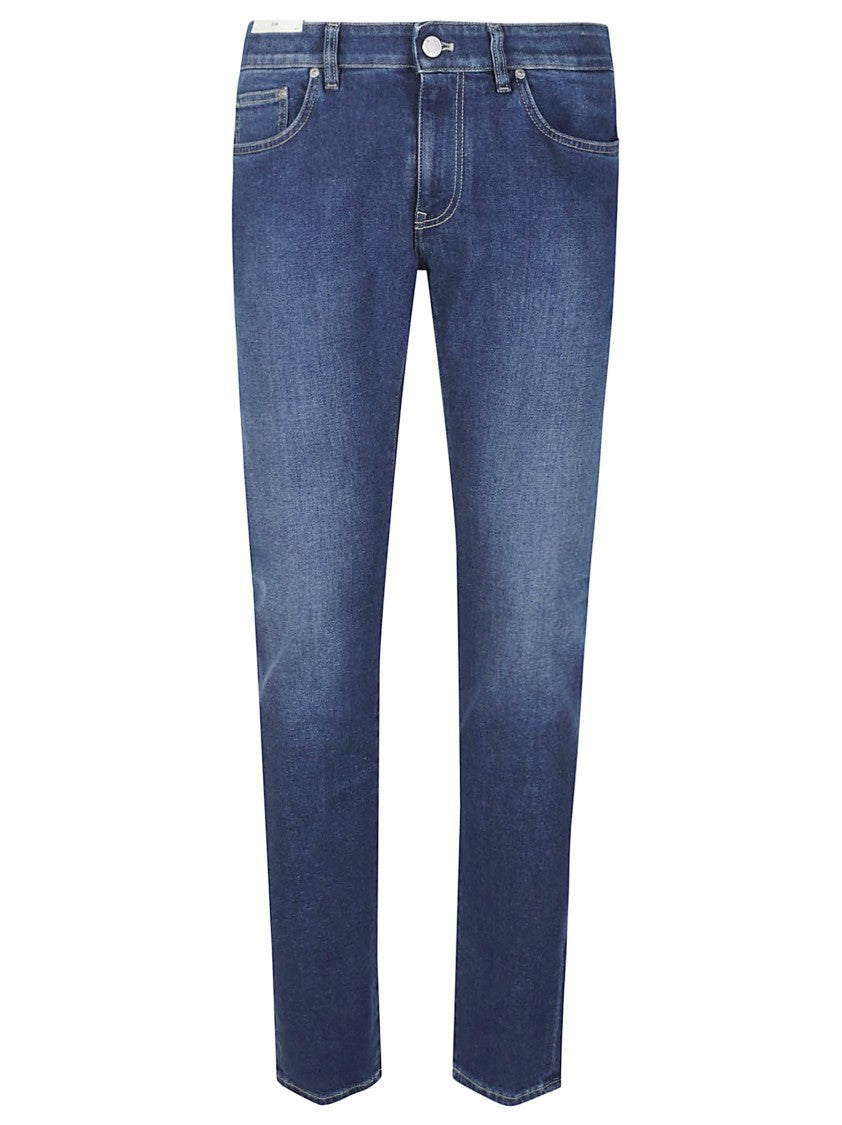 Pt Torino Blue Swing Cotton Slim Jeans