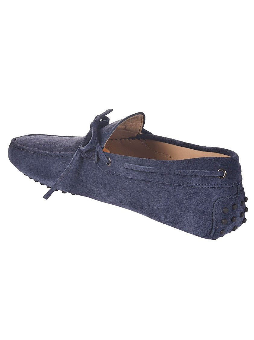 Tod's Suede Loafers With Raised Rubber Sole
