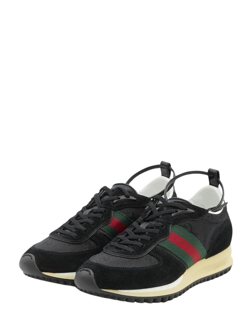 Gucci Low-Top Suede And Nylon Sneakers