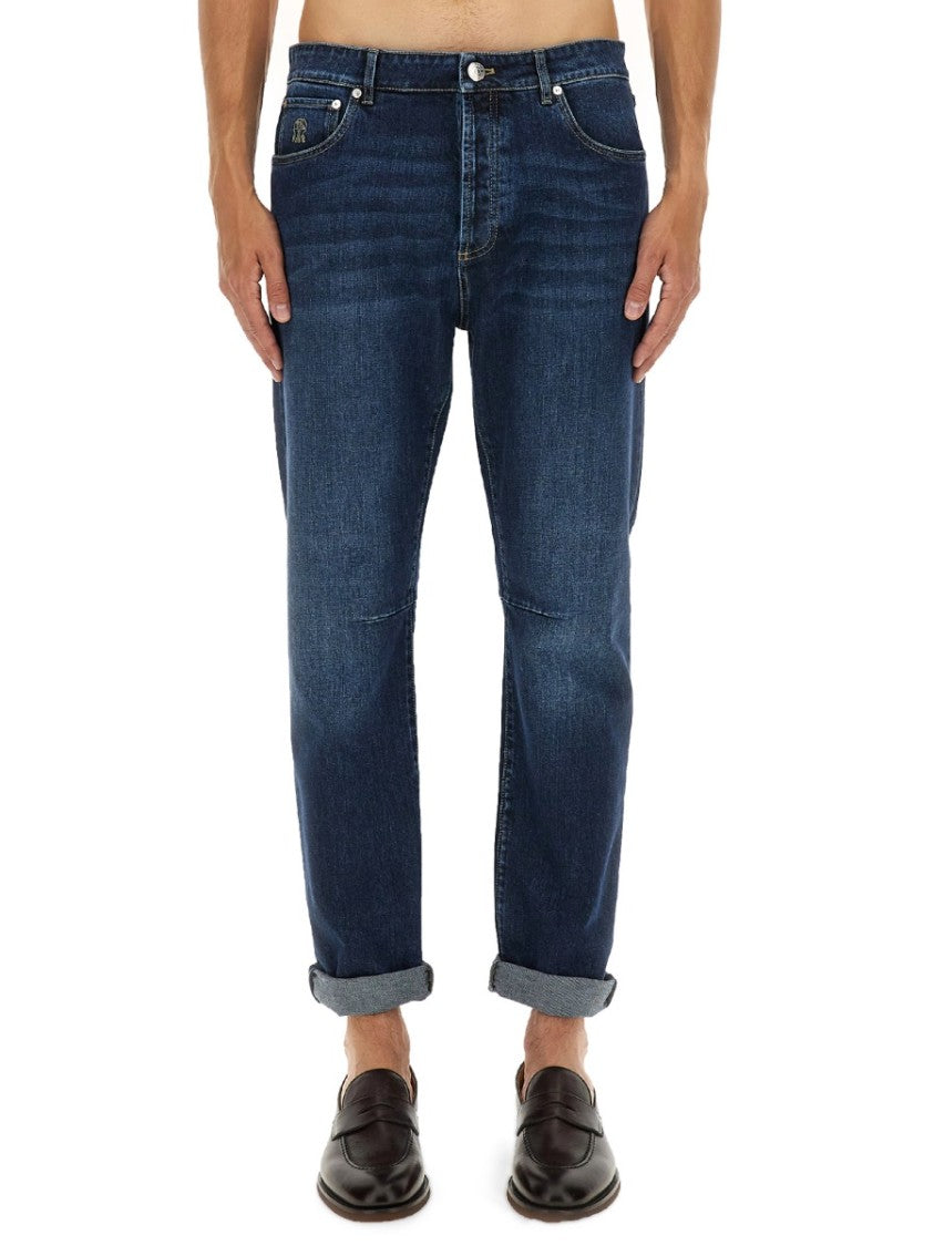 Brunello Cucinelli Relaxed-Fit Jeans With Rolled Cuffs