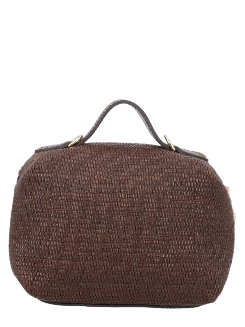 Longchamp Compact Brown Textured Shoulder Bag From Le Pliage Xs Collection