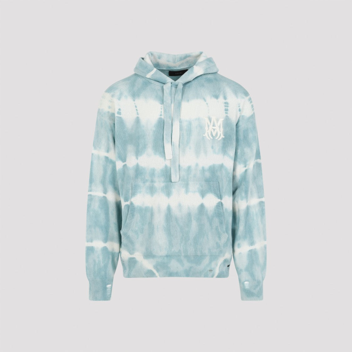 Amiri Sea Blue Eco Cashmere Ma Tie Dye Hoodie