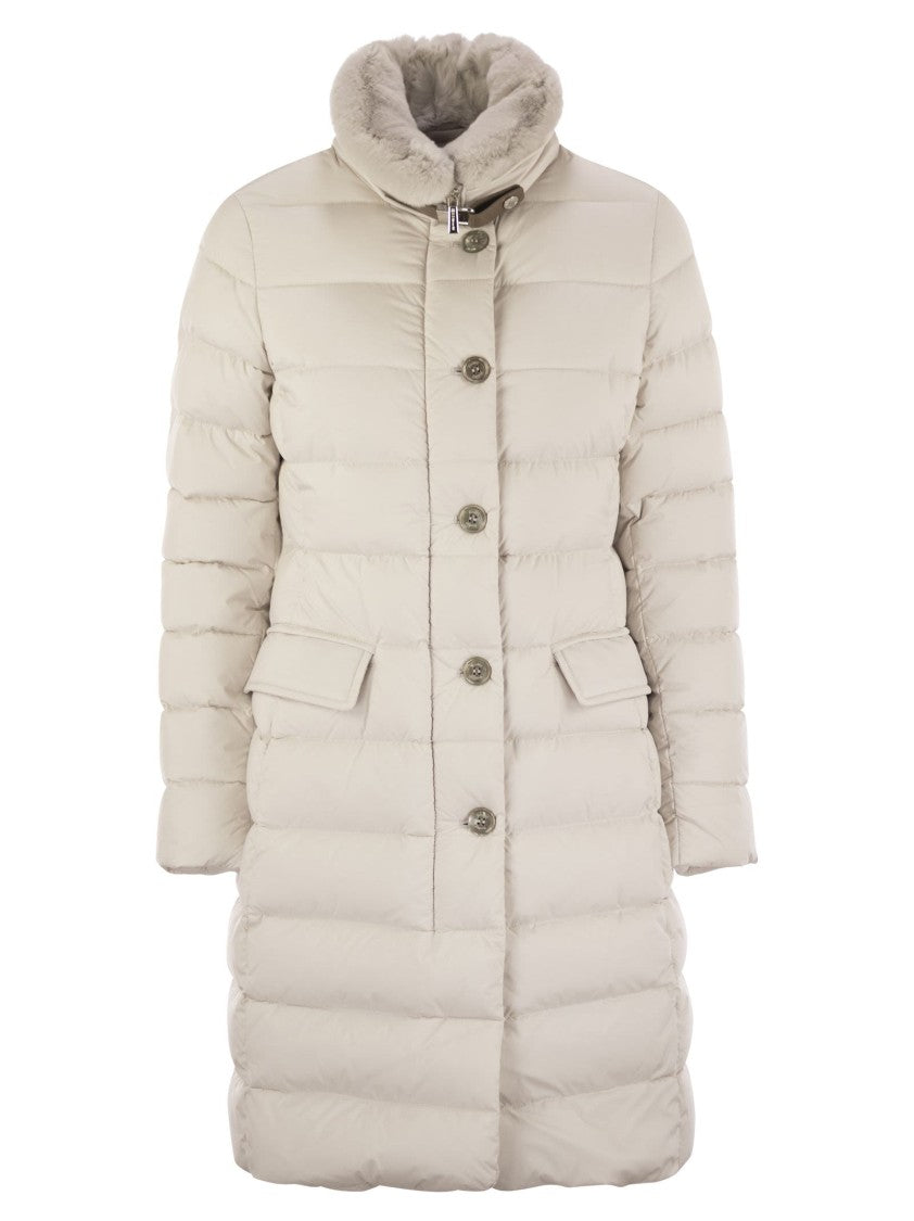 Moorer Vetiver-S3 - Long Down Jacket