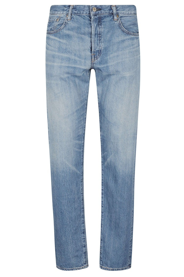 Edwin Light Blue Regular Tapered Five-Pocket Cotton Jeans