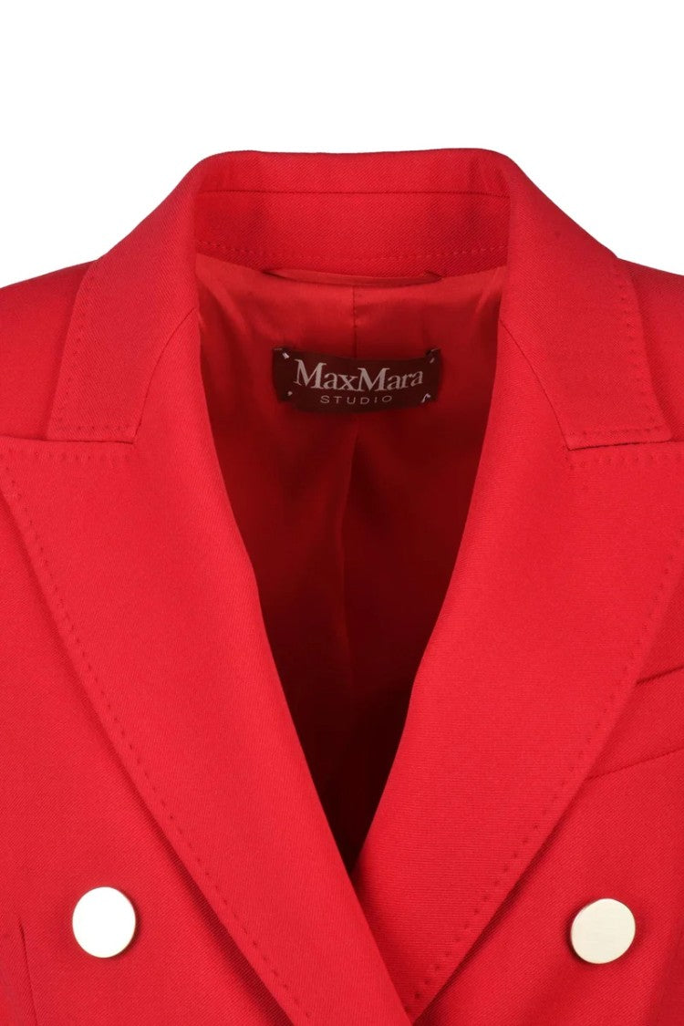 Max Mara Edicola Double-Breasted Jacket - Red